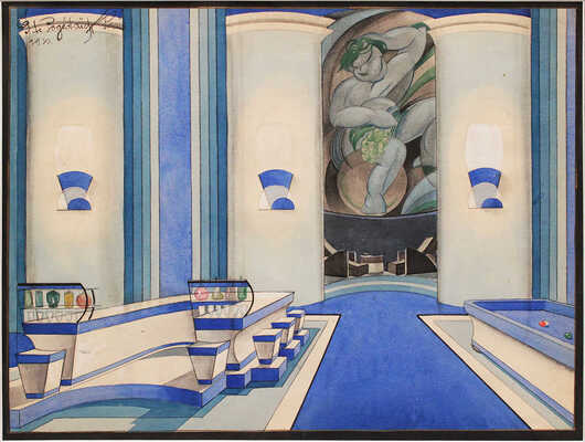 Пожедаев Георгий Анатольевич. Эскиз интерьера бара 